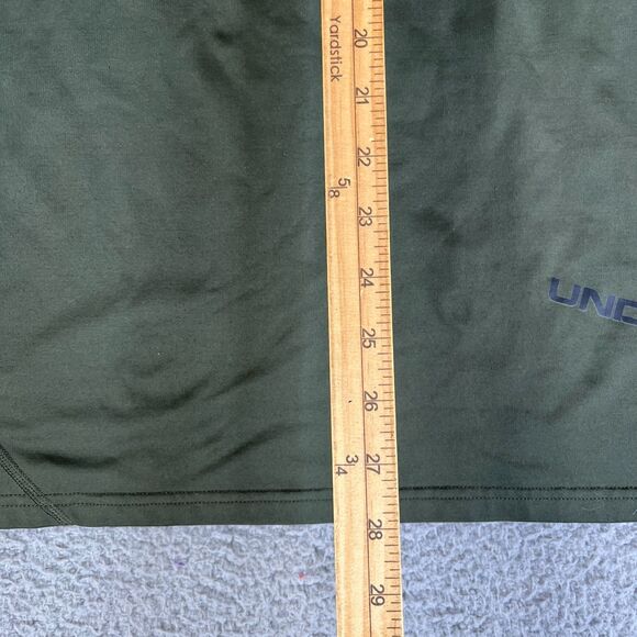 Under Armour Shirt Mens Large Green Loose 1/4 Zip Pullover Long Sleeve Sweater - Picture 7 of 10
